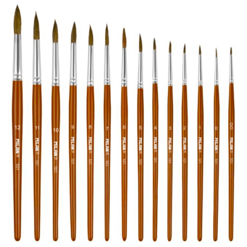 Pensula Milan seria 101 cu varf rotund - diferite marimi