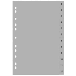 Separatoare index din plastic - cifre 1-12