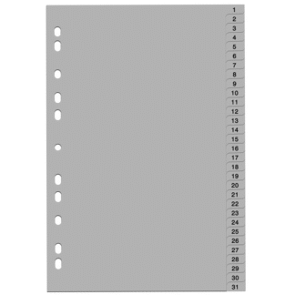 Separatoare index din plastic - cifre 1-31