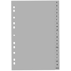 Separatoare index din plastic - litere A-Z