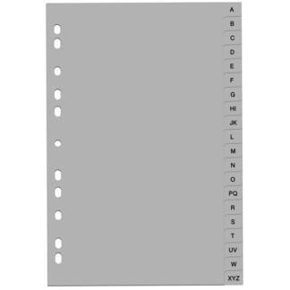 Separatoare index din plastic - litere A-Z