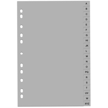 Separatoare index din plastic - litere A-Z
