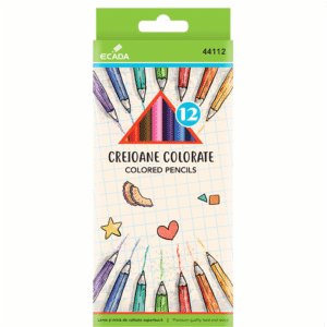 Creioane colorate Ecada 12 culori