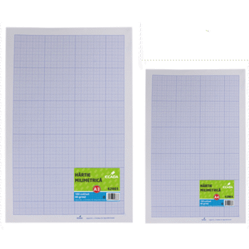 Hartie milimetrica A4 & A3 100coli