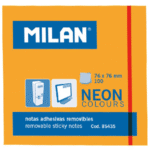 Notes autoadeziv neon 76x76mm Milan - Portocaliu