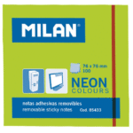 Notes autoadeziv neon 76x76mm Milan - Verde