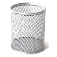 Suport birou cilindric Ecada - Argintiu