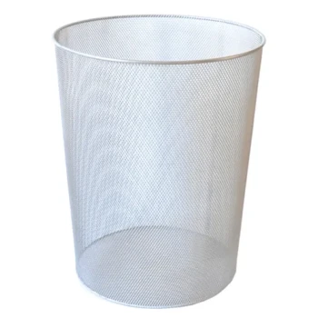 Cos gunoi metalic Ecada Argintiu