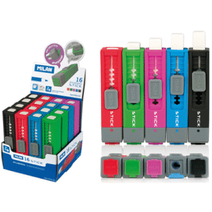 Ascutitoare cu radiera Milan Stick