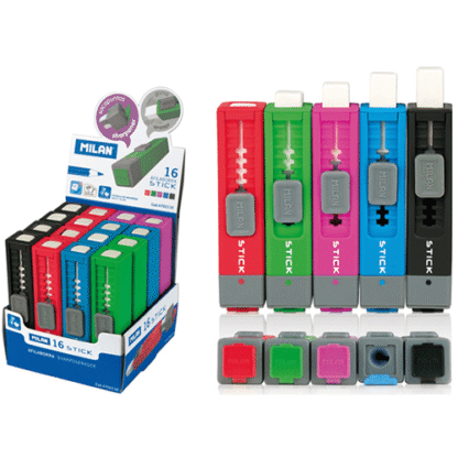 Ascutitoare cu radiera Milan Stick