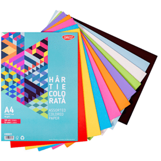 Hartie colorata asortata A4 80g 100 coli 10 culori