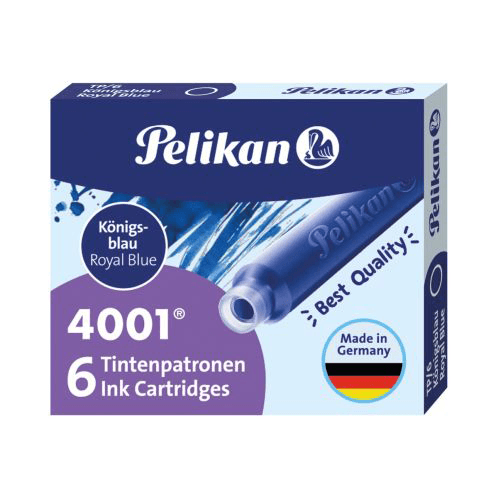 Patroane cerneala 4001 Pelikan albastru royal , 6 buc