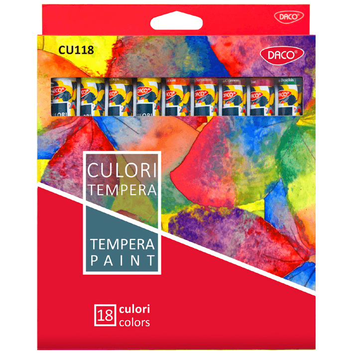 Culori tempera Daco 18 culori 12ml Culori tempera Daco 18 culori 12ml