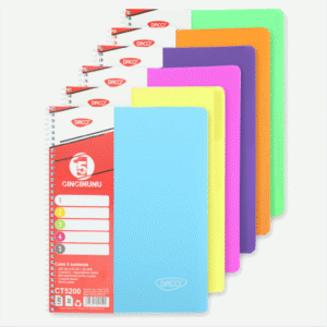 Caiet spira coperta plastic A4 200 file 5 subiecte Daco