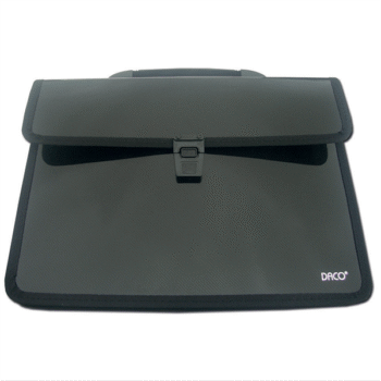 Mapa plastic cu 2 compartimente Daco - Negru