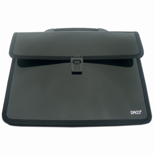 Mapa plastic cu 2 compartimente Daco - Negru