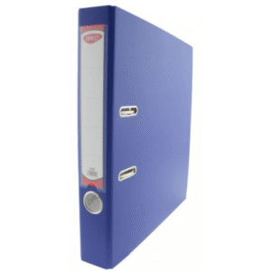 Biblioraft plastifiat ingust albastru