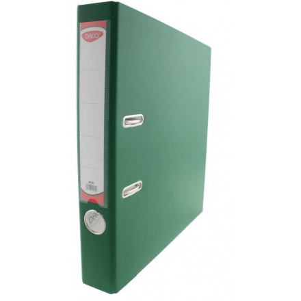 Biblioraft plastifiat ingust 5 cm Daco Verde Biblioraft plastifiat ingust verde