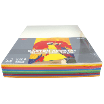 Carton colorat asortat A3 160g 10 culori 250 coli
