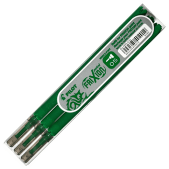 Rezerve Pilot FriXion 0.5 mm Vf subtire 3buc set - verde