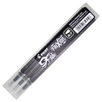 Rezerve Pilot FriXion 0.7 mm 3buc set - negru