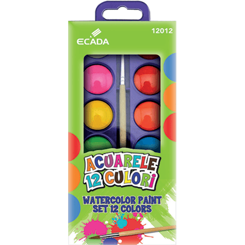 Acuarele pastile Ecada 12 culori