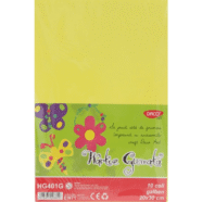 Hartie gumata Uni Daco 10 coli - Galben