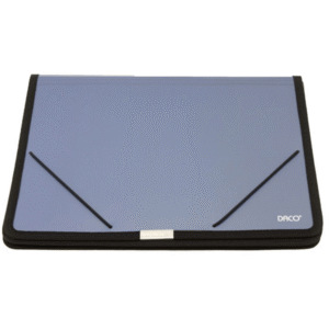 Mapa plastic cu burduf textil Daco - Albastra