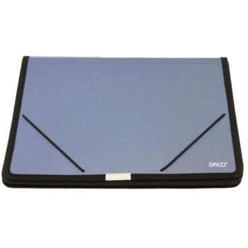 Mapa plastic cu burduf textil Daco - Albastra