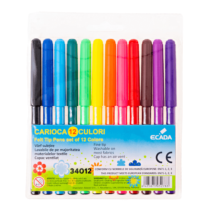 Carioci Ecada 12 culori Carioci Ecada 12 culori
