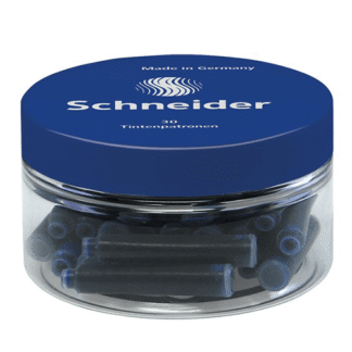 Patroane cerneala Schneider albastre , borcan 30 buc