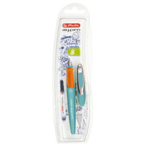 Stilou Herlitz My.Pen Turcoaz-Orange + rezerva - stangaci