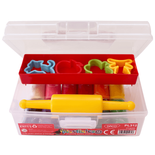 Plastilina in cutie 12 culori Plastinica Daco Plastilina in cutie 12 culori Plastinica Daco