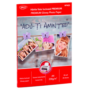 Hartie foto lucioasa Daco A4 230g 20 coli