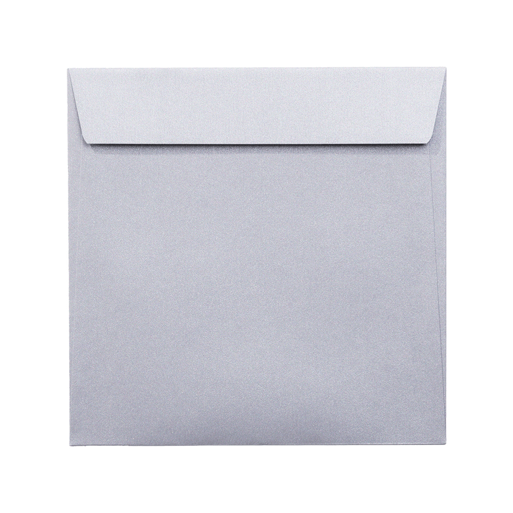 Plic colorat patrat 14x14 120g mp - argintiu 25buc Plic argintiu patrat 14x14