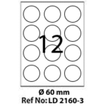 Etichete autoadezive 12/A4 buline 60mm