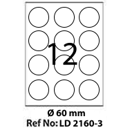 Etichete autoadezive 12/A4 buline 60mm