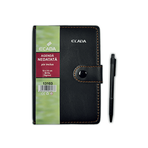 Agenda nedatata cu pix 8.2x11.2cm Ecada Agenda nedatata cu pix 7.5x10.5cm Ecada - imagine 1