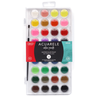 Acuarele pastile Daco 36 culori 23mm