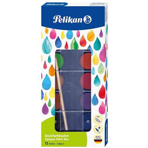 Acuarele pastile Pelikan 12 culori + tub alb
