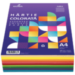 Hartie colorata asortata A4 75g 500 coli 10 culori