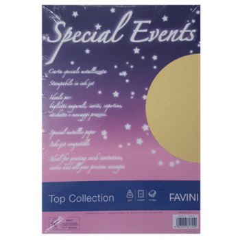 Carton metalizat A4 250g 10 coli Favini - auriu