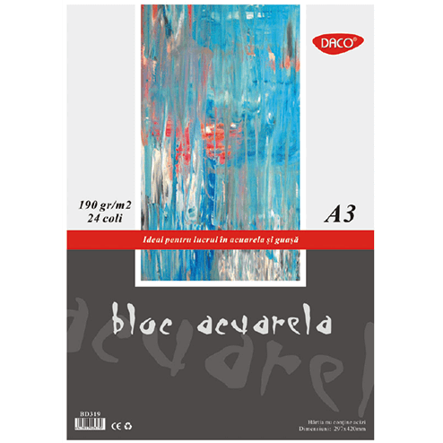 Bloc desen acuarela A3 190g 24 file Bloc desen acuarela A3 190g 24 file - imagine 1