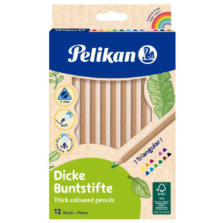 Creioane colorate groase Pelikan 12 culori