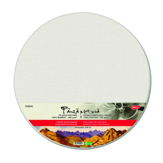 Panza pictura pe sasiu rotund Daco 380g 40 cm Panza pictura pe sasiu rotund Daco 380g 40 cm