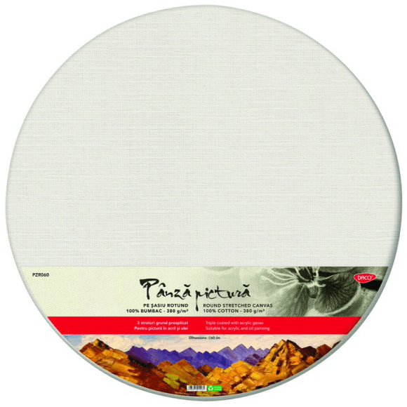 Panza pictura pe sasiu rotund Daco 380g 60 cm Panza pictura pe sasiu rotund Daco 380g 60 cm