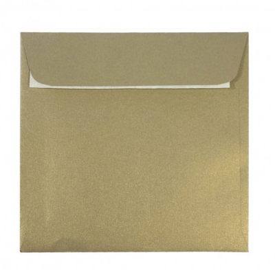 Plic colorat patrat 16x16 120g mp - auriu 25buc Plic auriu patrat 16x16