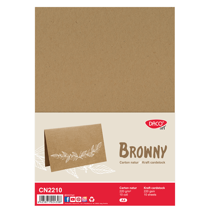 Carton natur Browny DacoArt 10 coli Carton natur Browny DacoArt 10 coli