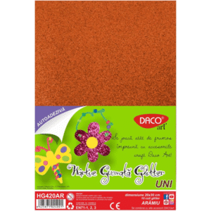 Hartie gumata glitter autoadeziva Uni DacoArt - Aramiu