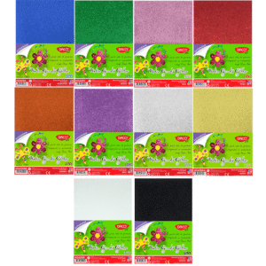 Hartie gumata glitter autoadeziva Uni DacoArt – diferite culori 2